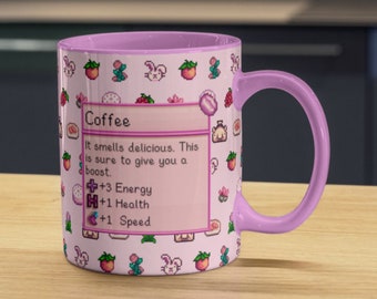 Stardew Valley Mug - 11oz Mug Wrap, Pelican Town PNG Pixel Art , Junimo Design for Gamers, Gamer Gift, Stardew Valley Tea Cup Sublimation