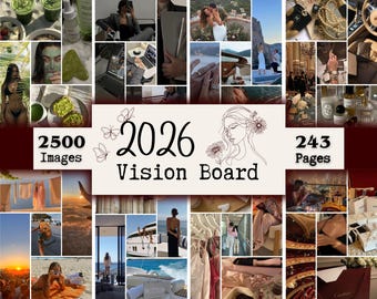 2026 Ultimate Vision Board Kit, Vision Board Printable Images, Manifestation Vision Board, Law of Attraction, Digital Vision Board Template