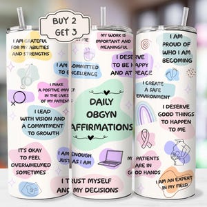Gynekologiska affirmationsmugg - 20oz läkarsublimeringspapper, present till studenter, gynekologisk tumbler, daglig affirmationsmugg, läkarmugg