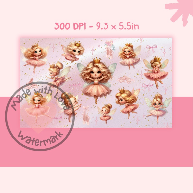 Księżniczka Ballerina Sippy Cup - 12oz Tumbler Flip Top PNG dla dzieci i Ariel Wrap Design, prezent dla dzieci zdjęcie 2