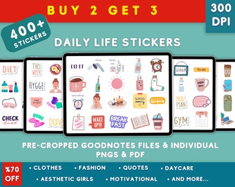 Daily Life Stickers, Everyday Stickers, Everyday Icon, Everyday Use, Everyday Goodnotes,  Daily Life Goodnotes, Digital Daily Life Stickers