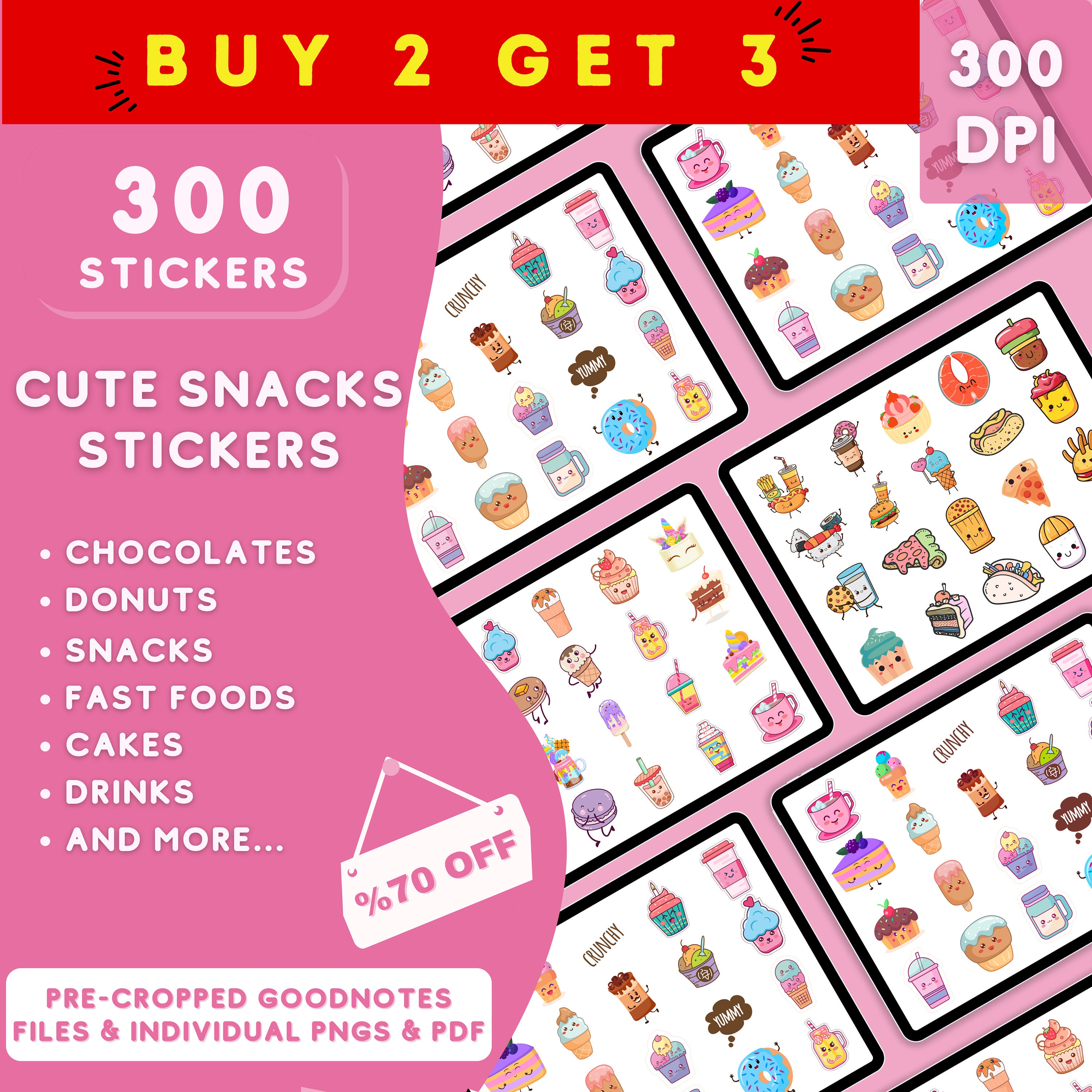 50 Pcs Kawaii Drink Stickers Pack Aesthetic Juice Asian Anime Cute