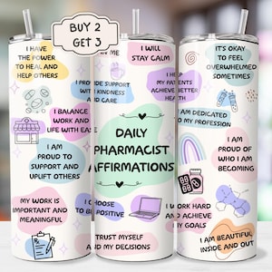 Beker voor apothekersbevestigingen - 20 oz apotheker-sublimatieverpakking png, cadeau voor apotheker, tech-beker voor apotheek, beker voor dagelijkse bevestiging