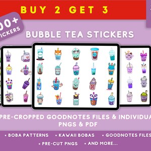 Naklejki Bubble Tea, Naklejki Kawaii Bubble Tea, Naklejki Boba Tea, Naklejki PNG Boba Tea, Naklejki Kawaii Drinks, Naklejki z kreskówkami