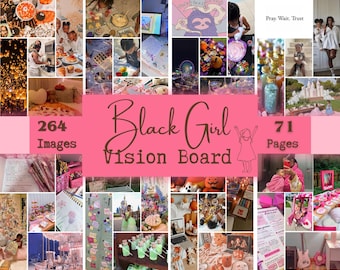 2026 Kids Vision Board Kit  - Black Girl Goal Board Printables, Inspirational Quotes for Black Kids, Manifestation Kit, Dream Board