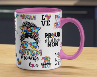 Autism Mom Mug, 11oz Mug Sublimation Design, Autism Sublimation Design, Autism Awareness Mug, Autism, PNG, Special, Proud Mom