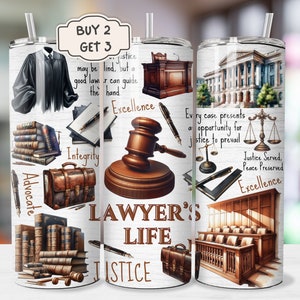 Lawyer Tumbler - 20oz Tumbler Wrap, Lawyer's Life Printable PNG, Lawyer Sublimation, Profession Tumbler, Lawyer Gift, Digital File Download