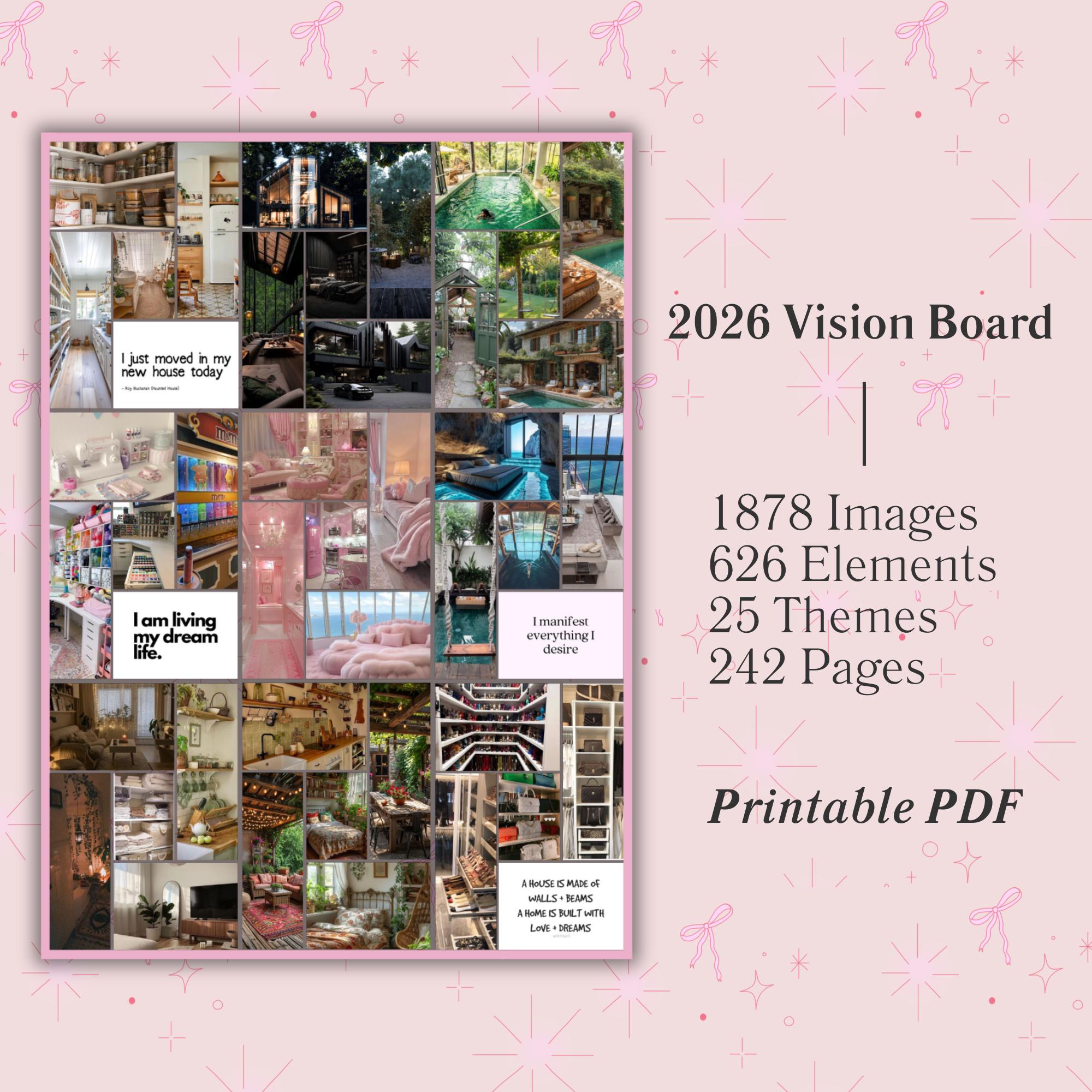 Kit Ultimate Vision Board 2026, Images imprimables Vision Board, Vision ...