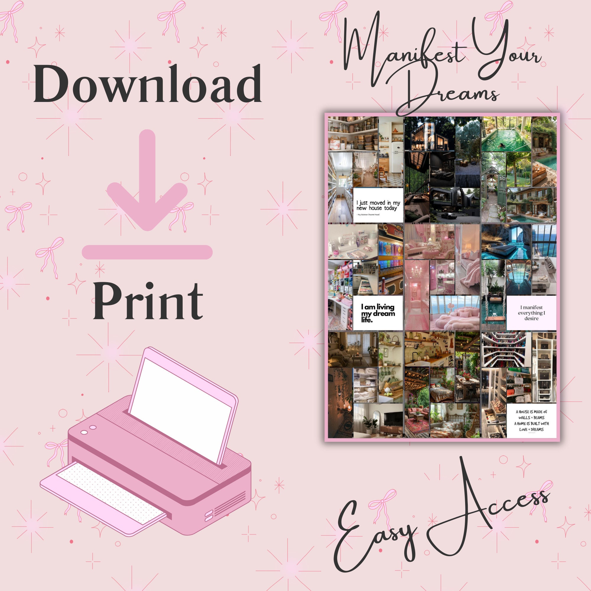 Dream House Vision Board, 2026 Vision Board, Vision Board Printable ...
