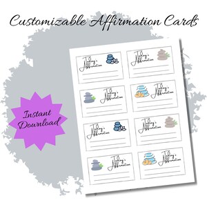 Affirmation Cards | Printable | Write In