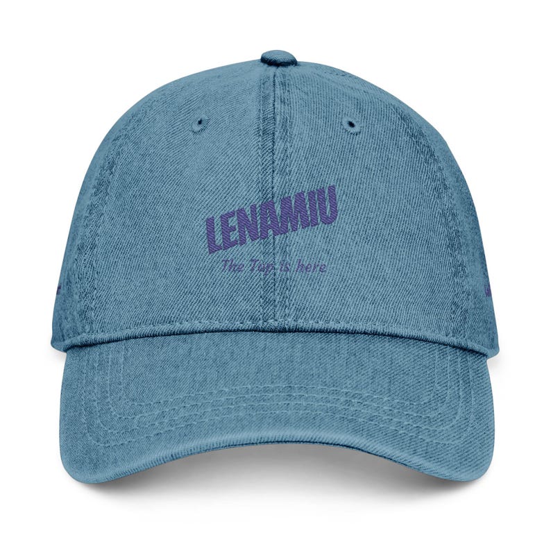 Channel 3 Lenamiu GL Embroidered Logo Denim Hat | Adjustable Baseball Cap | Thai GL Inspired Fan Merch | Unisex Streetwear Cap image 3