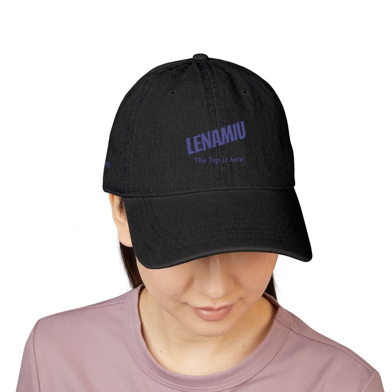 Channel 3 Lenamiu GL Embroidered Logo Denim Hat | Adjustable Baseball Cap | Thai GL Inspired Fan Merch | Unisex Streetwear Cap image 10