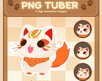 Ancient Cat PNGTuber Model | Premade Feline Vtuber Model | Reactive PNG | VeadoTube | Cute cozy PNGTuber for Twitch YouTube Streaming