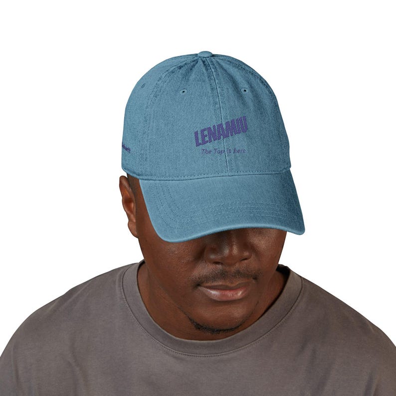 Channel 3 Lenamiu GL Embroidered Logo Denim Hat | Adjustable Baseball Cap | Thai GL Inspired Fan Merch | Unisex Streetwear Cap image 9