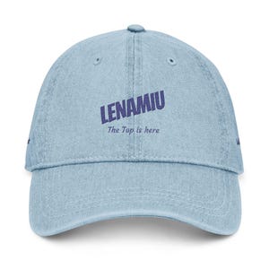 Channel 3 Lenamiu GL Embroidered Logo Denim Hat | Adjustable Baseball Cap | Thai GL Inspired Fan Merch | Unisex Streetwear Cap image 1