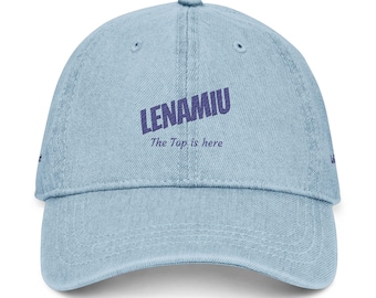Cappello in denim con logo ricamato Channel 3 Lenamiu GL / Berretto da baseball regolabile / Merchandising ispirato ai GL thailandesi / Berretto streetwear unisex