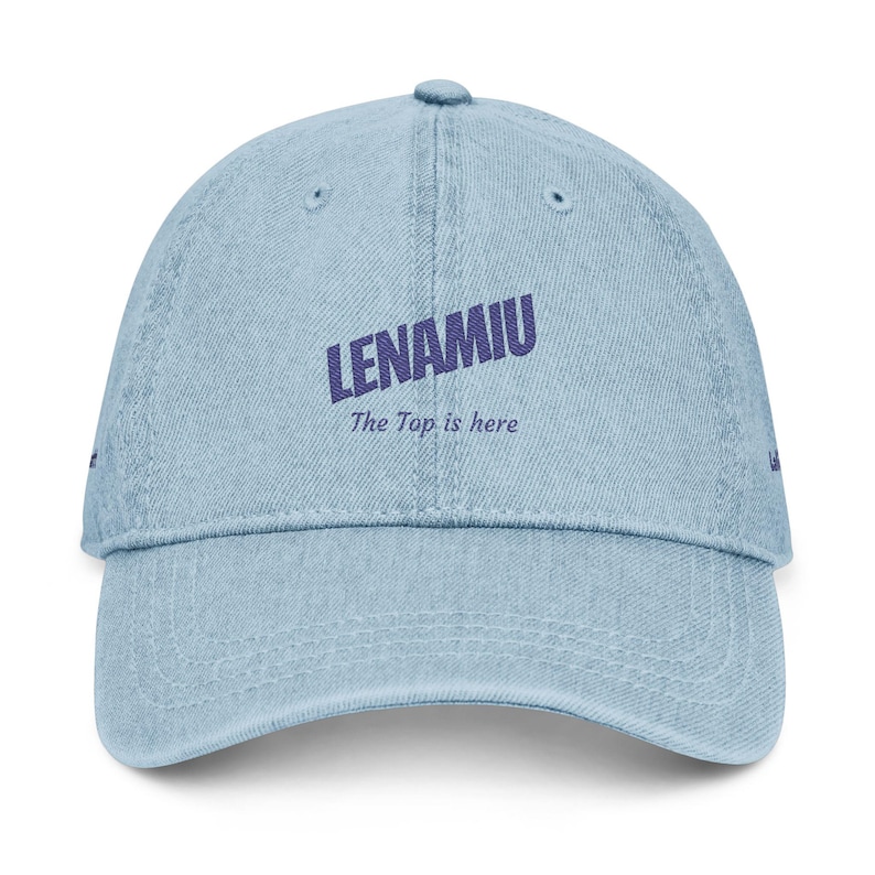 Channel 3 Lenamiu GL Embroidered Logo Denim Hat | Adjustable Baseball Cap | Thai GL Inspired Fan Merch | Unisex Streetwear Cap image 1