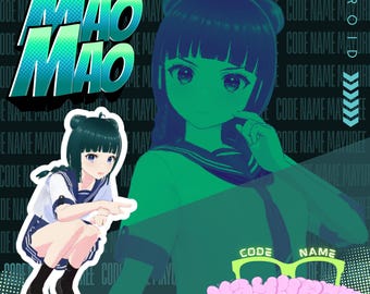 Maomao Anime Girl Vtuber Model: VRoid completamente truccato, uniforme scolastica