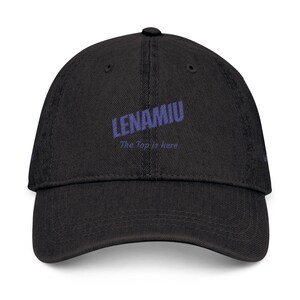 Channel 3 Lenamiu GL Embroidered Logo Denim Hat | Adjustable Baseball Cap | Thai GL Inspired Fan Merch | Unisex Streetwear Cap image 2