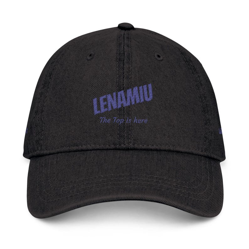 Channel 3 Lenamiu GL Embroidered Logo Denim Hat | Adjustable Baseball Cap | Thai GL Inspired Fan Merch | Unisex Streetwear Cap image 2