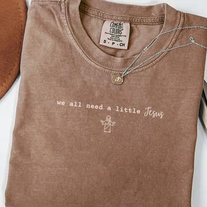 Little Jesus Shirt, Tiny Jesus Tee, Christian Humor Shirts, Funny Faith Mini Graphic T-Shirts
