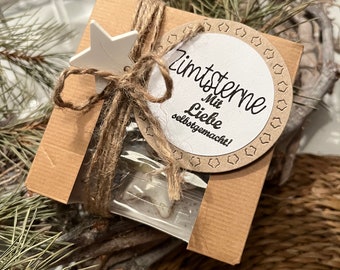 Geschenkbox „Zimtsterne“ Bahlsen Kekse Mitbringsel Gastgeschenk Advent Weihnachten Nikolaus Wichteln