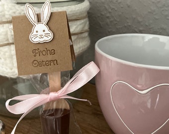Drinking chocolate ORGANIC bunny Easter bunny chocolate spoon drinking chocolate, hot chocolate, guest gift gift idea gift present Easter