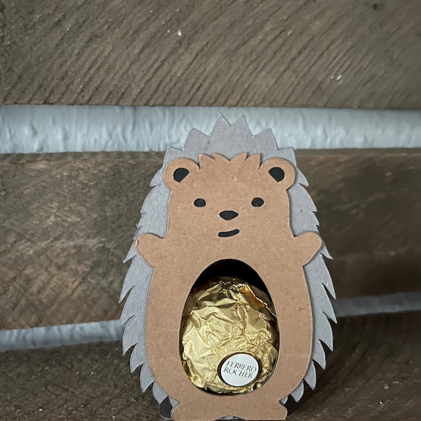 Igel „Rocher“ Schoko Lollihalter Gastgeschenk Tischdeko Mitbringsel Herbst