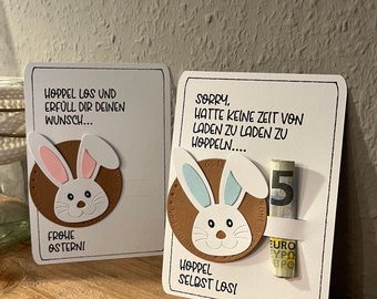 Geldcadeaukaart Pasen “Bunny” Paaskaart geldkaart