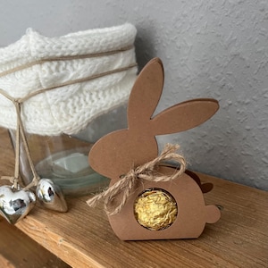 Decorazione da tavolo per feste a forma di coniglietto pasquale "Rocher", regalo di Pasqua