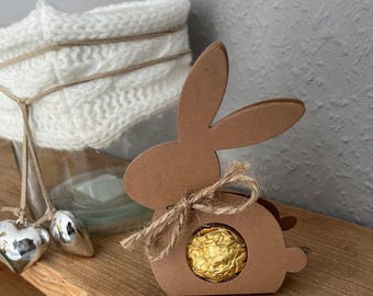 Decorazione da tavolo per feste a forma di coniglietto pasquale "Rocher", regalo di Pasqua