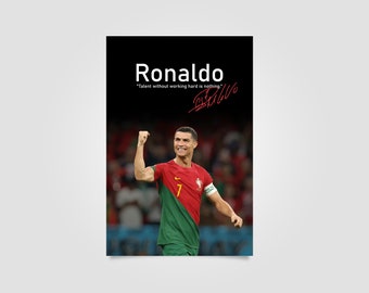 Cristiano Ronaldo Poster, Portugal Poster, Soccer/Football Poster, Bedroom Poster, Wall Art