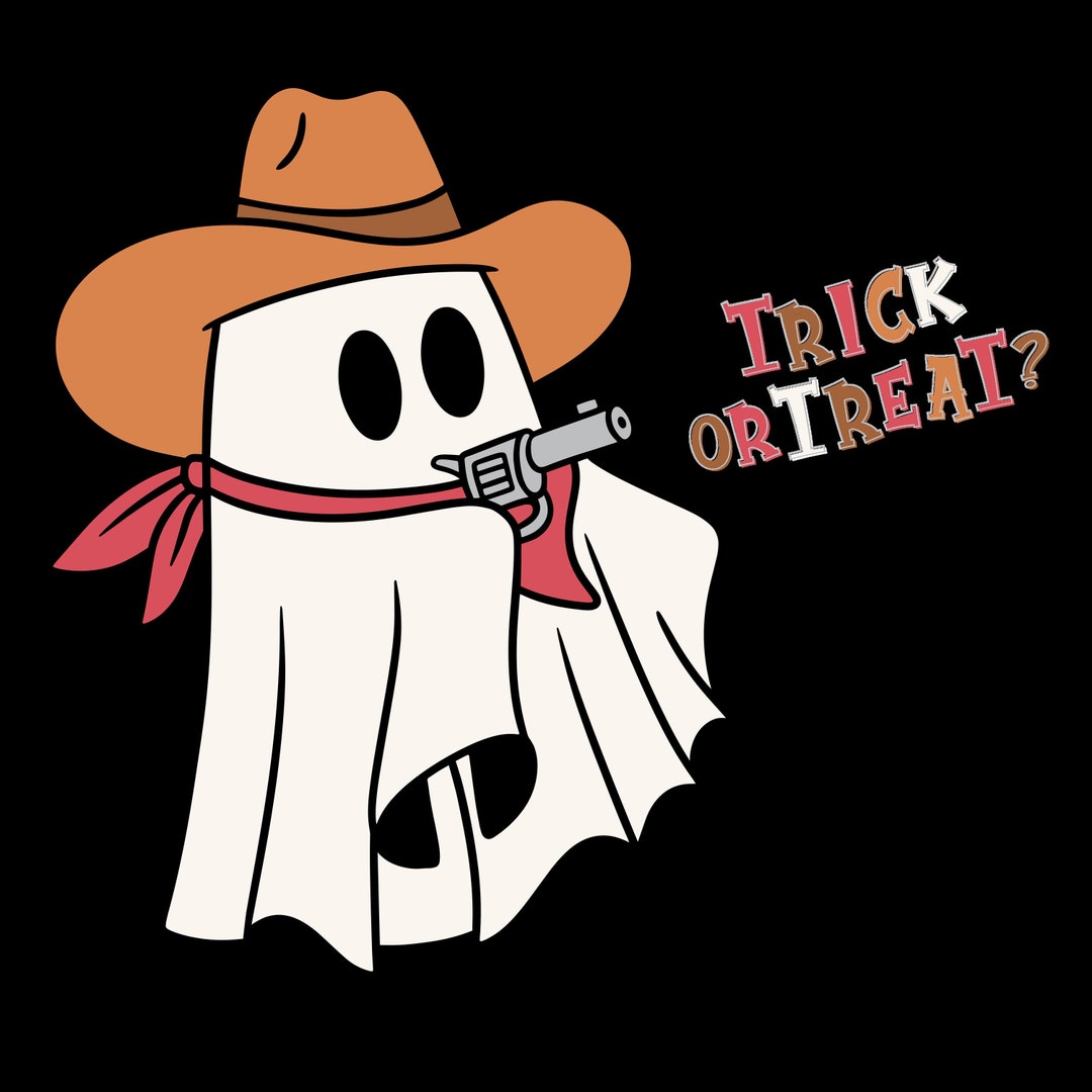 Halloween Western Ghost Halloween PNG Halloween Retro Ghost Etsy