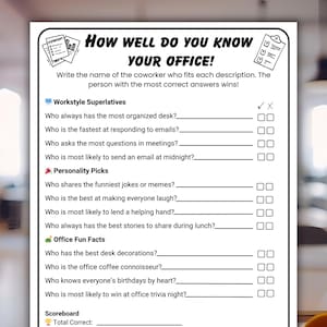 Team Building Get To Know Me Questionnaire Printable | Team Building Games | Employee Favorites | Coworker Bingo | Team Building Office Game