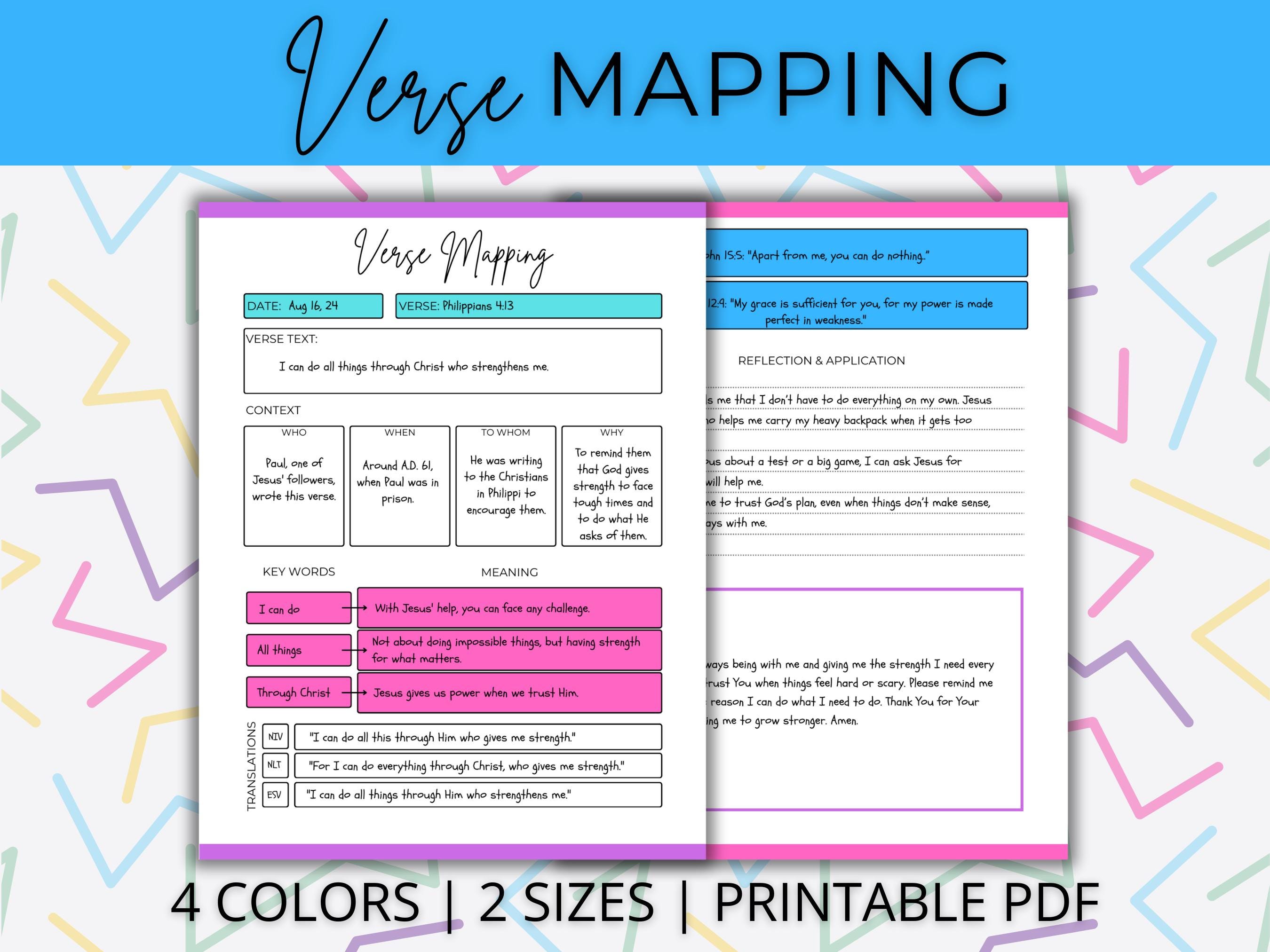 Sermon Message Map Verse Mapping | Bible Verse Mapping | Bible Study Guide | Bible Verse ...