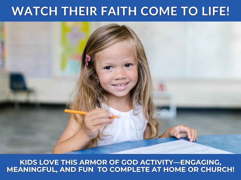 Armor of God printable cut-out activity for kids featuring a child silhouette and labeled armor pieces from Ephesians 6:10-18. Christian Bible craft for Sunday School, homeschool, or VBS. Includes helmet of salvation, breastplate of righteousness, belt of truth, shield of faith, sword of the Spirit, and boots of peace and the gospel. Printable, colorable, and perfect for faith-based lessons.