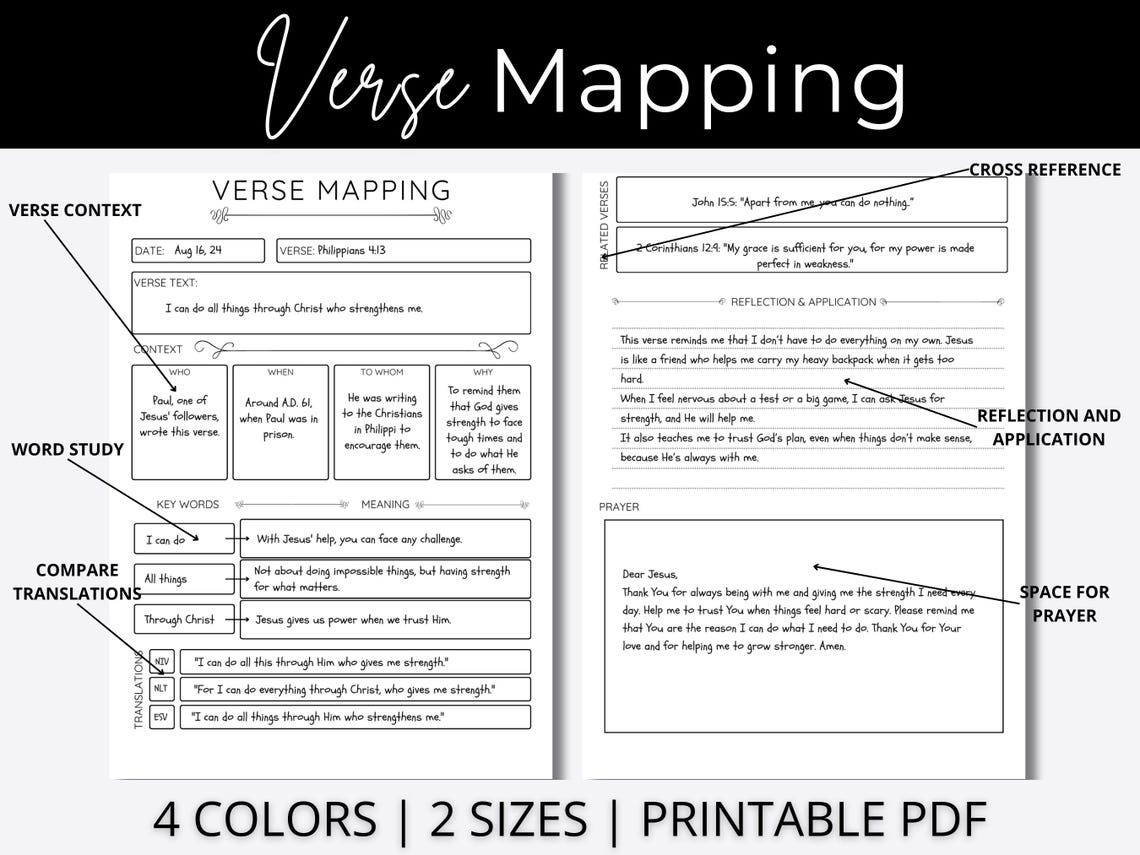 Verse Mapping | Bible Verse Mapping | Bible Study Guide | Bible Study ...