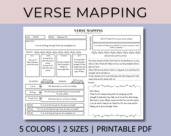 Verse Mapping | Bible Study Guide | Bible Study Template | Bible Verse ...