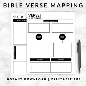Bible Study Guide | Verse Mapping Template | Bible Study Template | Bible Verse Mapping Template | Bible Study Printable | Verse Mapping