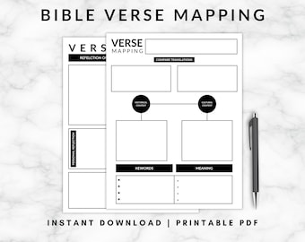 Verszuordnung | Bibelverszuordnung | Vers-Zuordnungsvorlage | Anleitung zum Bibellehre | Bibelverszuordnung | Verse Kartierung Notizbuch | Bibelarbeit