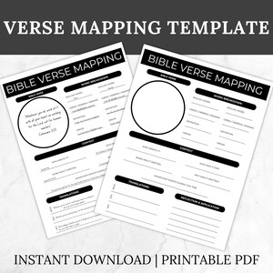 Bible Study Guide | Verse Mapping| Bible Study Printable | Bible Study ...