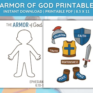 Armor of God | Armor of God Printable | Armor of God Cutout Activity | Armor of God Lesson | Armor of God Ephesians Lesson