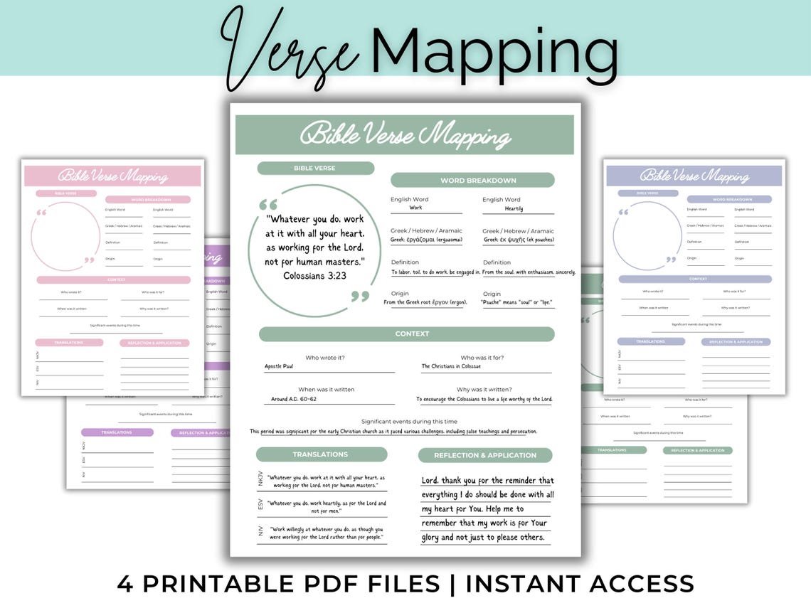 Sermon Message Map Verse Mapping | Bible Verse Mapping | Bible Study Guide | Bible Study ...