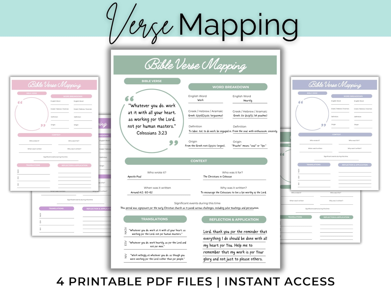 Verse Mapping | Bible Verse Mapping | Bible Study Guide | Bible Study ...