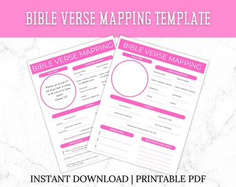 Verse Mapping | Bible Study Guide | Bible Study Printable | Bible Study Template | Bible Verse Mapping | Sermon Notes | Bible Study Notes