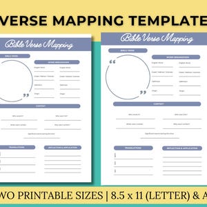 Verse Mapping | Bible Study Guide | Bible Study Template | Bible Verse ...