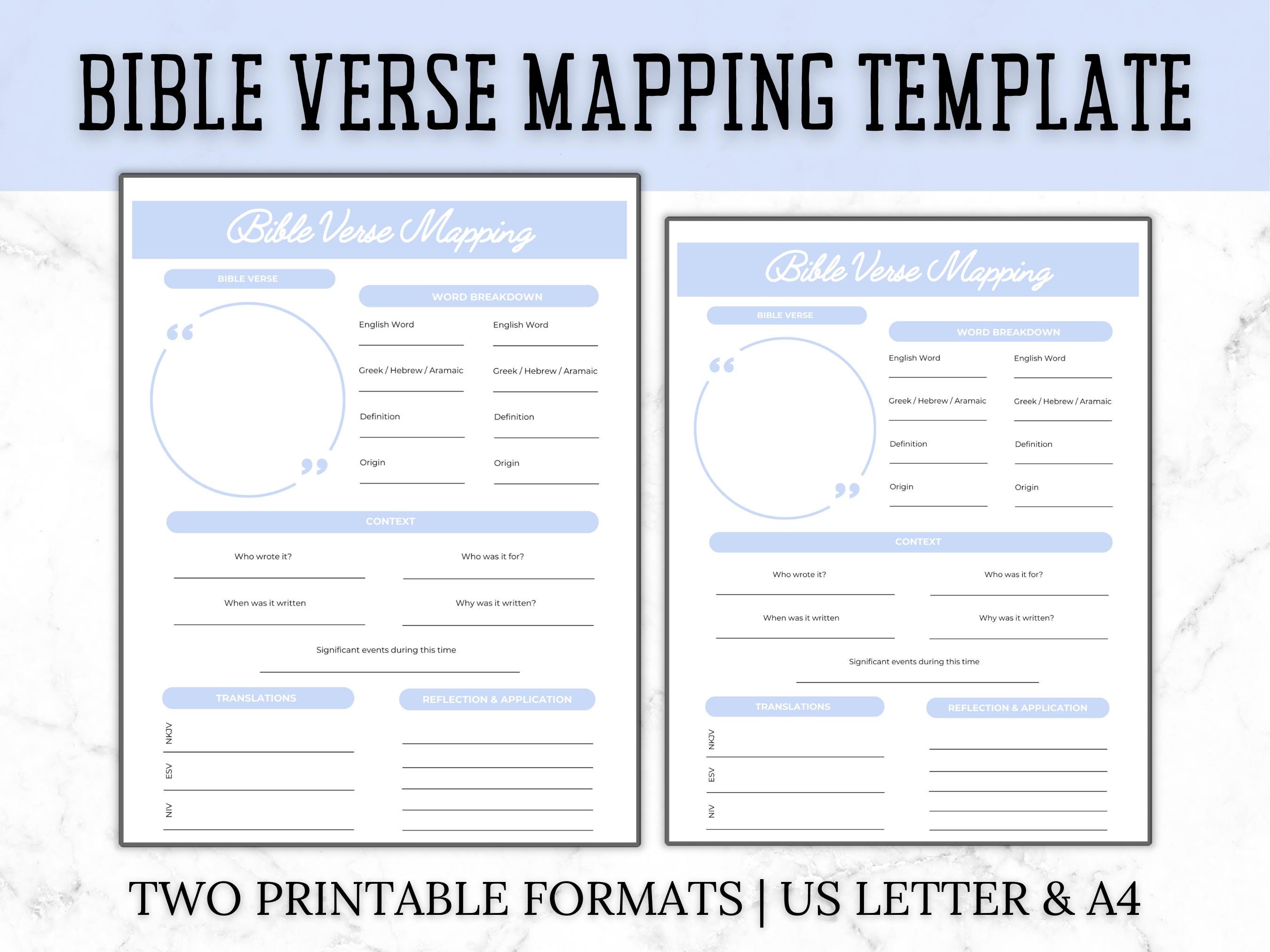 Sermon Message Map Bible Study Guide | Verse Mapping | Bible Study Printable | Bible Study ...