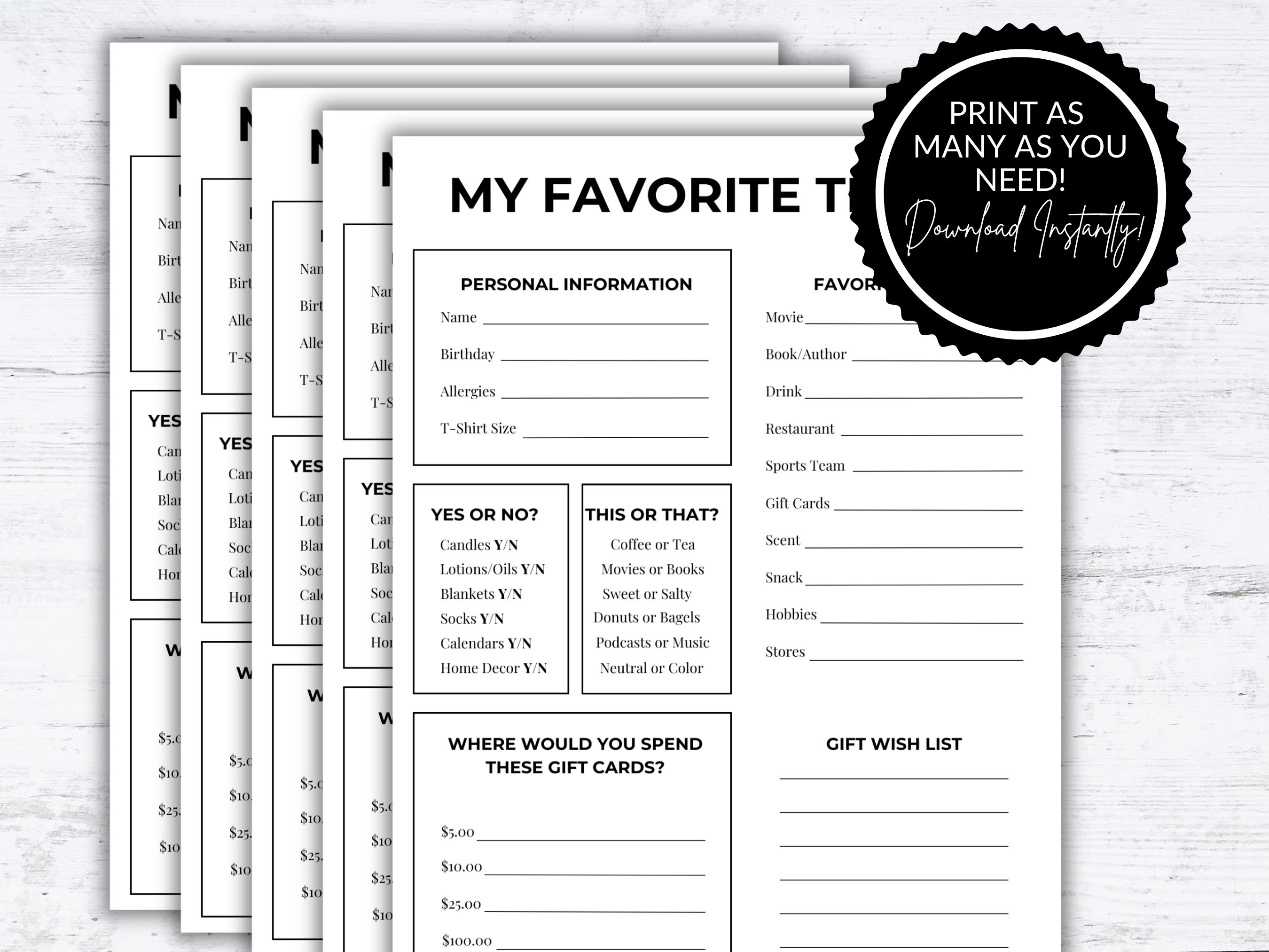 Team Building Get to Know Me Questionnaire Printable | Employee ...