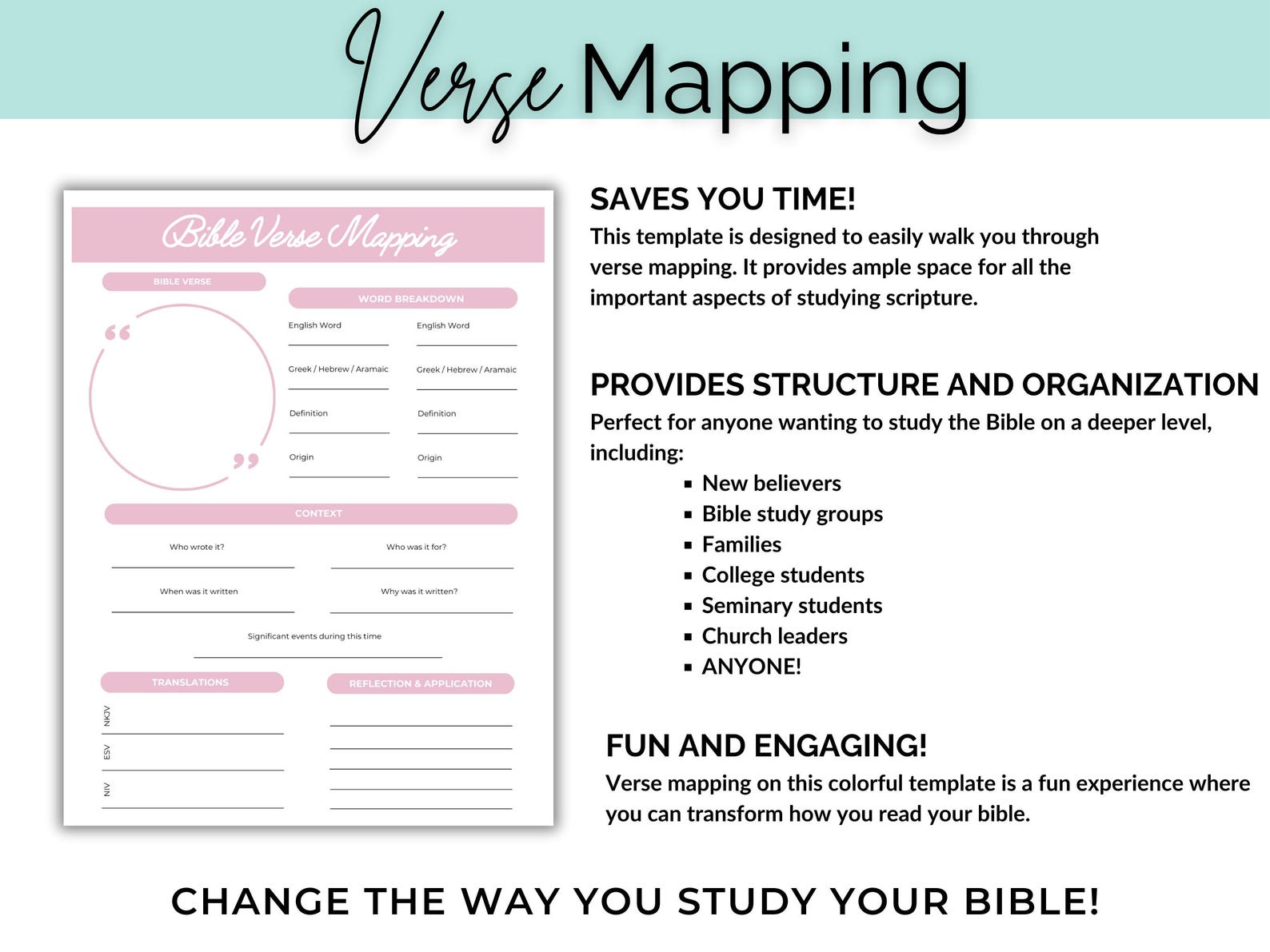 Sermon Message Map Verse Mapping | Bible Verse Mapping | Bible Study Guide | Bible Study ...