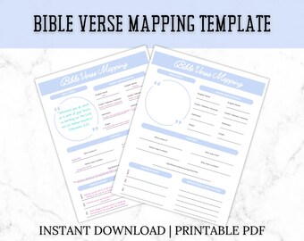 Bible Study Guide | Verse Mapping | Bible Study Printable | Bible Study Template | Bible Verse Mapping | Bible Study Notes | Sermon Notes